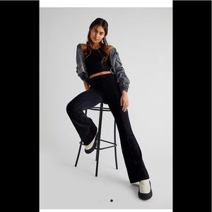 Slim pull-on velvet flare pants free people